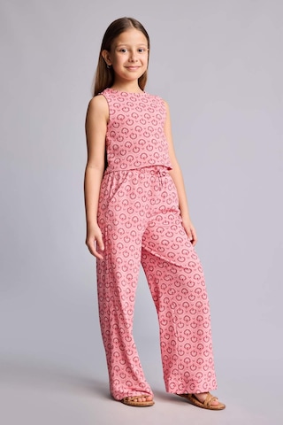 Defacto Krinkıl Kumaş Desenli 2li Takım Kız Çocuk H6574a826smpn205 Pembe-pn205