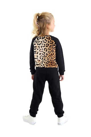 Peluş Leopar Kız Çocuk Kışlık Eşofman Takım
