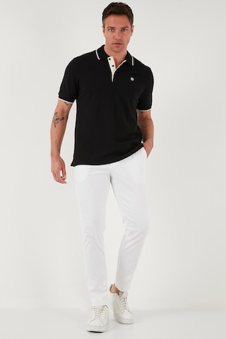 Buratti % 100 Pamuk Düğmeli Regular Fit Erkek Polo Yaka T Shirt 5902118 Siyah-Beyaz