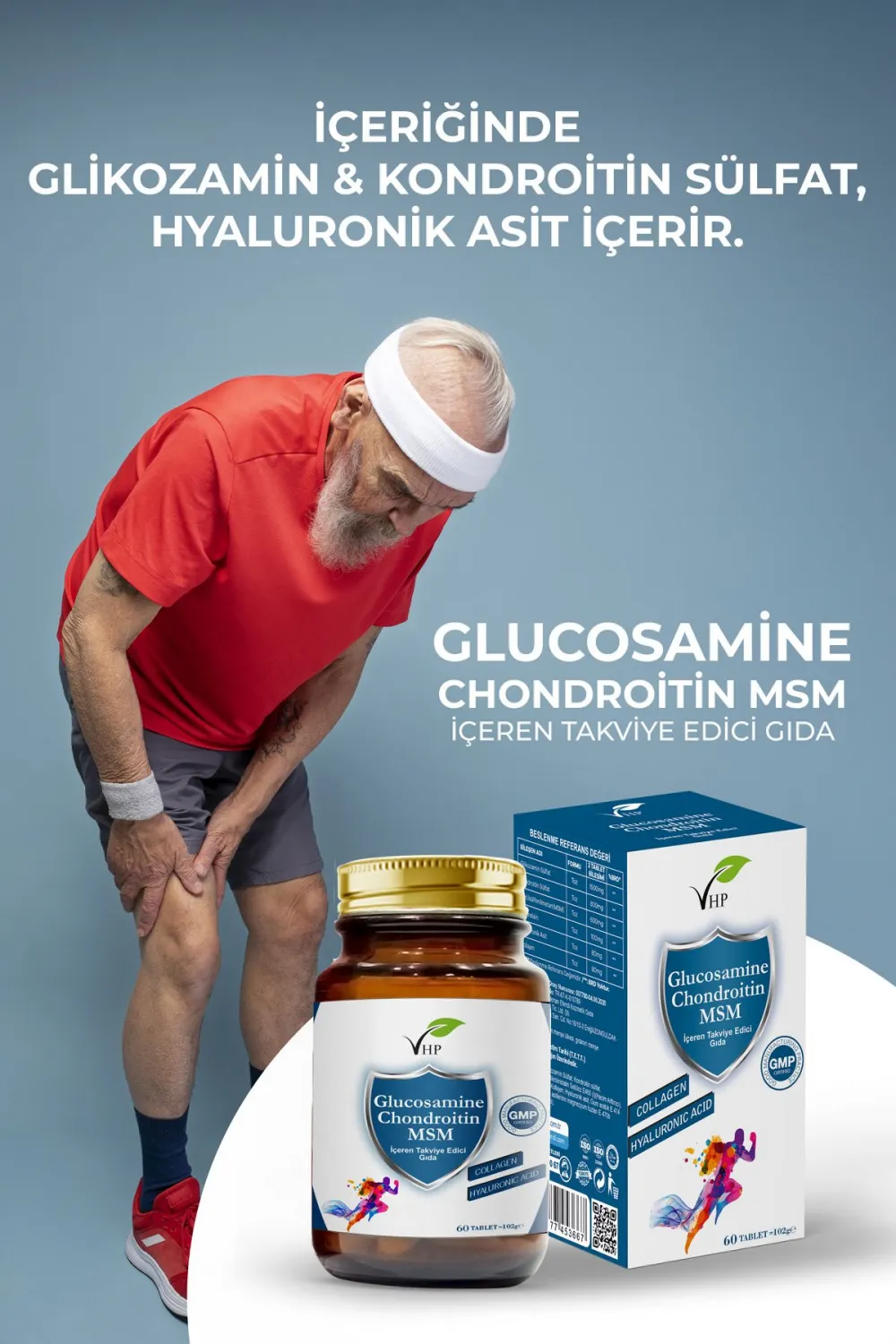 Vhp Glukozamin Kondroitin Msm Tablet 60 Adet