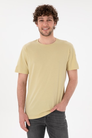U.S. Polo Assn. Erkek Regular Fit Bisiklet Yaka Açık Haki Basic Tişört 50305985-VR183