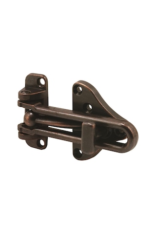 Defender Güvenlik U 11317 Swing Bar Kapı Koruyucu, Yüksek Güvenlikli Aux Kilidi, Klasik Bronz Kaplama, Tekli Paket