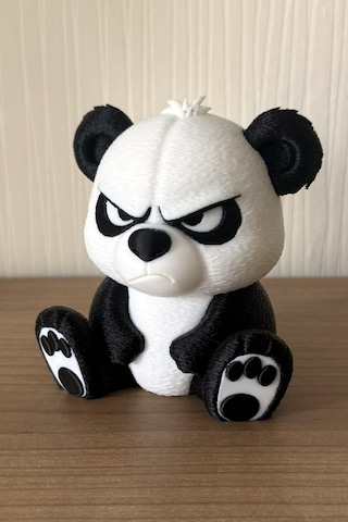 Kızgın Panda Figür Dikkat Çekici Dekoratif Biblo Masa & Raf Süsü Panda