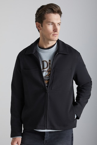 CALPE Erkek %100 Pamuk Siyah Ceket