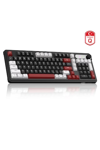Magegee Gk960 Tri-mode Rgb Membran Siyah-bordo Gaming Klavye
