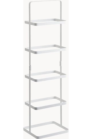 Uzun Silme Metal Ayakkabı Rafı Beyaz