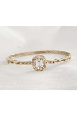 8 Ayar Altın Baget Kelepçe Yeşil