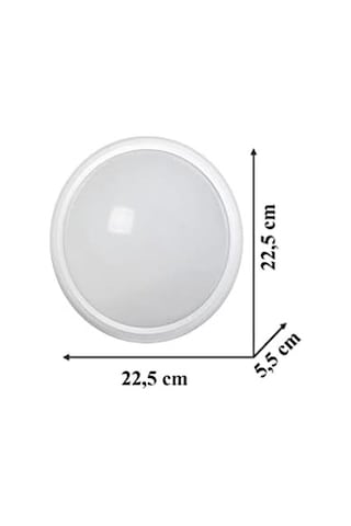 20w Ledli Glop Armatür 6400k Beyaz - Sıva Üstü Tavan Balkon Armatür Beyaz