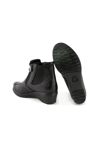 Forelli 25652-K Zenne Siyah Deri Halluks Comfort Bot Siyah