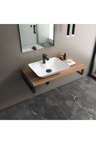 Isvea Sistema Y Tezgah Üstü Çanak Lavabo 52 Cm, Batarya Delikli Beyaz 10sy50052