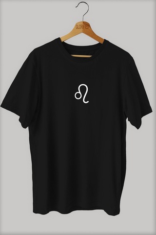 Noıssey -wed Aslan Burcu Baskılı Oversize T-shirt Tişört Sokak Tarzı Siyah