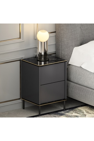 İMAJ KOMODİN ANTRASİT (MERMER DESEN)