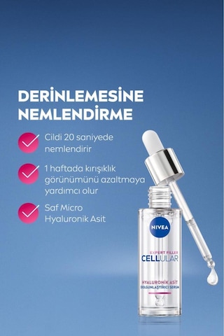 Cellular Expert Filler Dolgunlaştırıcı Serum 30ml, Hyaluronik Asit, Nemlendirici, Kırışıklık Karşıtı