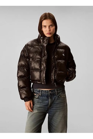 Calvin Klein Parlak Kısa Şişme Kadın Siyah Ceket Lv047d504g-ub1 Siyah