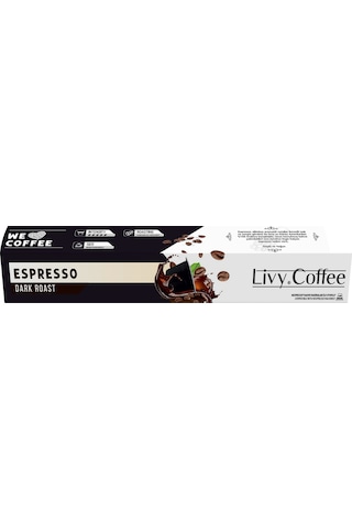 Livy Coffee Nespresso Uyumlu Dark Roast Kapsül Kahve 10'lu