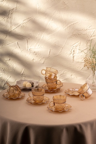 Emsan Hatrı Var Amber 80 Ml 6'lı Kahve Fincanı Takımı Amber