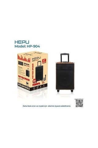 Hepu Hp-904 12'' 30cm Kablosuz 1 El Mikrofon Bluetooth Usb Şarjlı