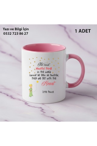 Küçük Prens Baskılı The Little Prince Kupa Bardak Pembe