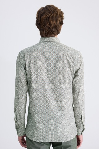 Twn Slim Fit Bej Baskılı Gömlek 4ec02ad072802 Bej