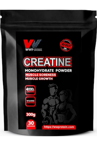 Wwp Creatine Monohydrate Powder, Kreatin Monohidrat Tozu - 300g Narenciye Meyveleri Aromalı. Portakal