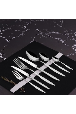 Serenk Milano Çelik Çatal Kaşık Bıçak Takımı 42 Parça