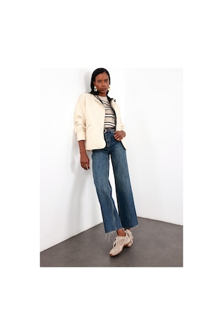 Bej Çıkarılabilir Kapüşonlu Kapitone Mont 5841 Bej