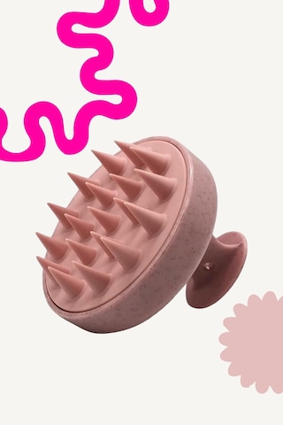 Pop Beauty Saç Bakım Fırçası, Saç Derisine Masaj Yapan Şampuan Tarağı, Duş Fırçası Gül Kurusu Popbeauty0005