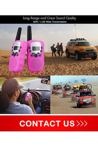 Lemestar Çocuklar İçin Renkli Telsiz İletişim Cihazı, 8-22 Kanal, 3-5 Km Menzil, 4xaaa Pil İle