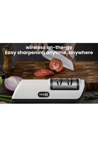 Techbloom H8 Profesyonel Usb Şarjlı Elektrikli Bıçak Bileme Aleti 2 Aşamalı 20 Derece Düz Kenar Mutfak Bıçakları Şef Bıçakları İçin
