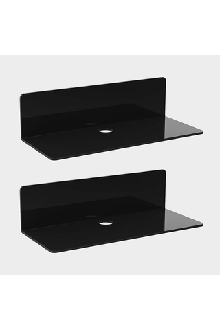 Adet Akrilik Yüzen Duvar Rafları, 23 9,5 Cm, Kablo Klipsli Delme Gerektirmeyen Kendinden Yapışkanlı Raf, Ofis, Banyo, Mutfak, Yatak Odası İçin Küçük Raf Çok Renkli