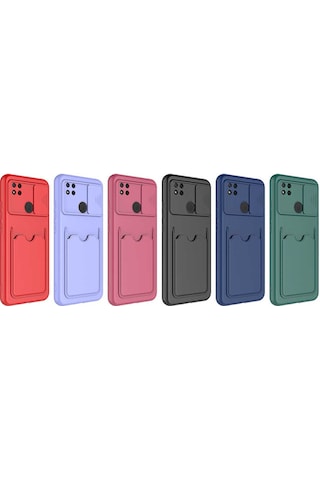 Xiaomi Redmi 9c Kılıf Zore Kartix Kapak Koyu Mor