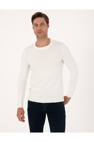 Pierre Cardin Erkek Ekru Kazak /triko 50315509-vr019 Ekru