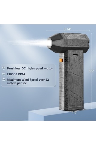 Ulzyvf Createtech Üfleyici Turbo Siyah Rpm Kuru Jet Hızlı Güçlü Fan Ayarlanabilir 130000 Cl Profesyonel Hava Üfleme Siyah Siyah