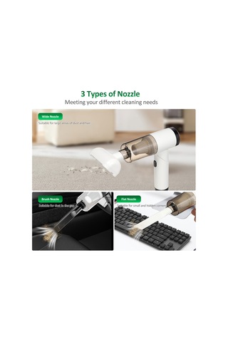 Wezone Süper Güçlü 120w Akıllı Arabalı Süpürge - 6000pa Emme, Üfleme Fonksiyonu Ve Katlanabilir Tasarım Siyah Siyah