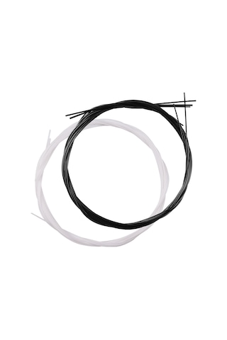 Ruicoo Nylon材质 2 Set Ukulele Teli Siyah + Beyaz - 0.24-0.26 Kalınlık, Soprano/concert/tenor Uyumlu, Açık Parlak Ses