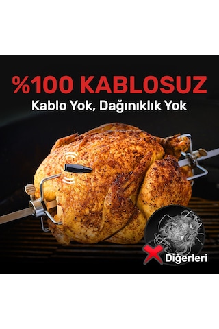 Thermopro Tp970 Şarjlı 182m Kablosuz Alarmlı 1problu Telefon Kontrollü Profesyonel Gıda Termometresi