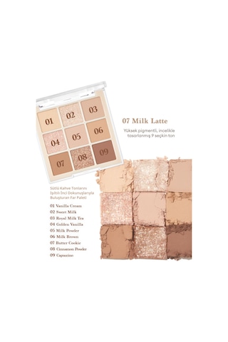 Dasique Mat Ve Işıltılı Renk Seçenekleri Sunan Far Paleti Shadow Palette 07 Milk Latte 07 Milk Latte