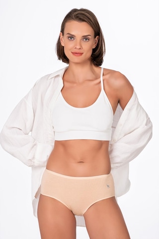 Kadın Pamuklu Yüksek Bel Bato Modal Külot Ten K23922-ten Ten Rengi