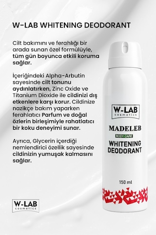 W-Lab Cosmetics Whitening Deodorant 3 x 150 ML