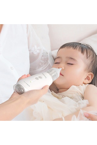 Vkemall Deaegle Bebek Elektrikli Burun Emici Dq-22plus: 3 Seviye Güç, Otomatik Temizleme, Ters Akış Engeli, Led Işık, Usb Şarjlı, 2 Silikon Uç Beyaz