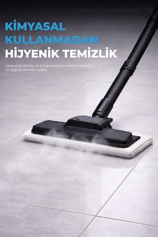 Pirantech Cb- 02a Buharlı Temizlik Makinası - Buharlı Temizleyici - Floor Max Set