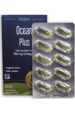 Ocean Plus 1200 Mg Balık Yağı 780 Mg Omega 3 Limon Aromalı