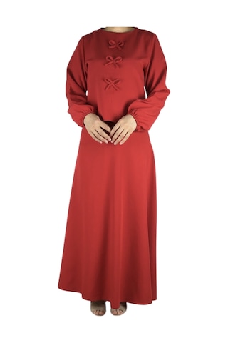 Kadın Spor Önden Kurdela Modelli Kolağzı Lastikli Etek Yandan Fermuarlı Etek Mevlana Model İkili Takım Kırmızı