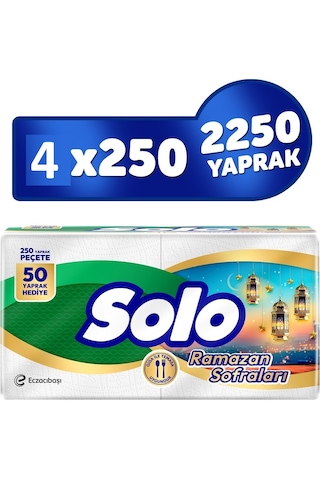 Solo Süper Peçete 250 Li X 4 Paket