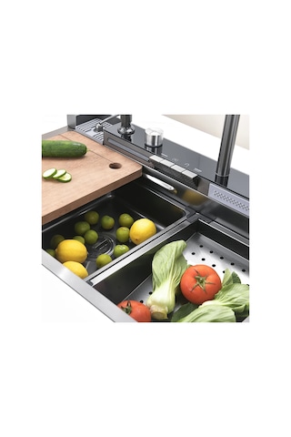 Krome Teknolojik Akıllı Eviye Seti Kombine Ultimate Nano Siyah Krm1020-Bl