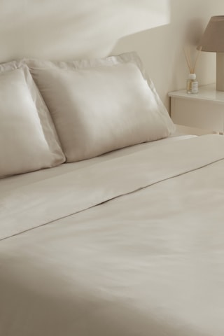 Karaca Home Jemma 120 Tel %100 Pamuk Saten Çift Kişilik Nevresim Takımı Bej Bej