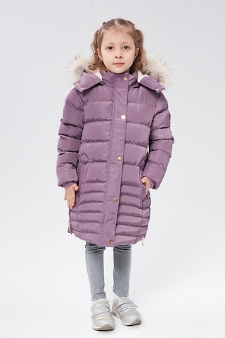 Benitto Kids Benittokids Kız Çocuk Natürel Kürklü Kaban 51301-Mor