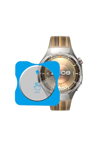 Huawei Watch Gt6 Pro 46mm Uyumlu Kolay Takılabilir Takma Aparatlı Temperli Cam Ekran Koruyucu