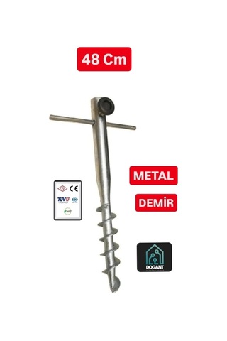 Rüzgar 200 Cm Plaj Balkon Kamp Şemsiyesi, Taşıma Çantası Ve Metal Kazık Seti, Bej Çok Renkli