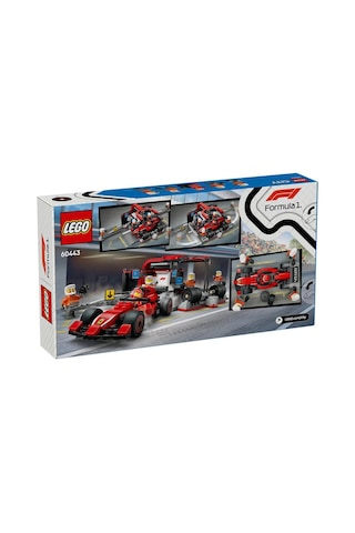 Lego City 60443 F1 Pit Stop And Pit Crew With Ferrari Car